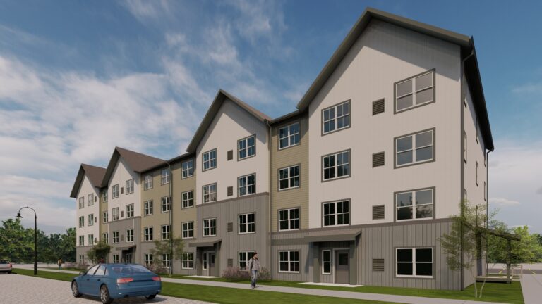 Rendering of North 3rd and Peach Apartments in Bozeman