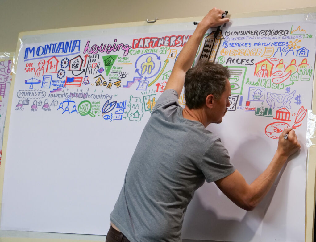 Photo of a live graphic recording